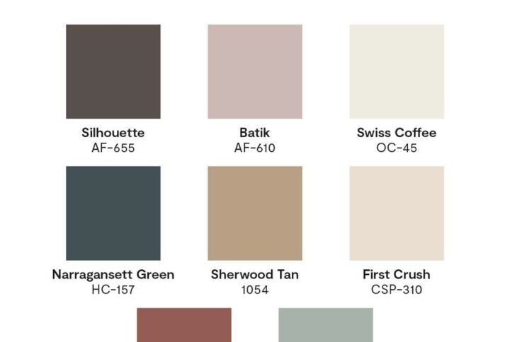 Trendy color palettes 2026 for modern home interiors, featuring harmonious and vibrant hues