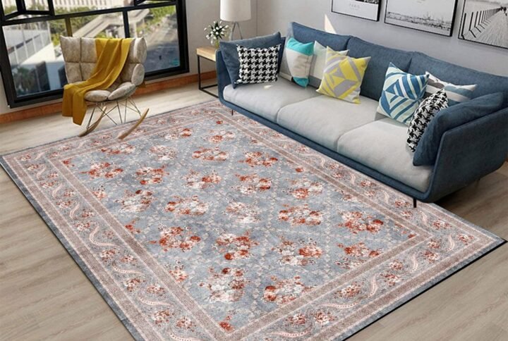 Stylish rugs and carpets enhancing modern interior design