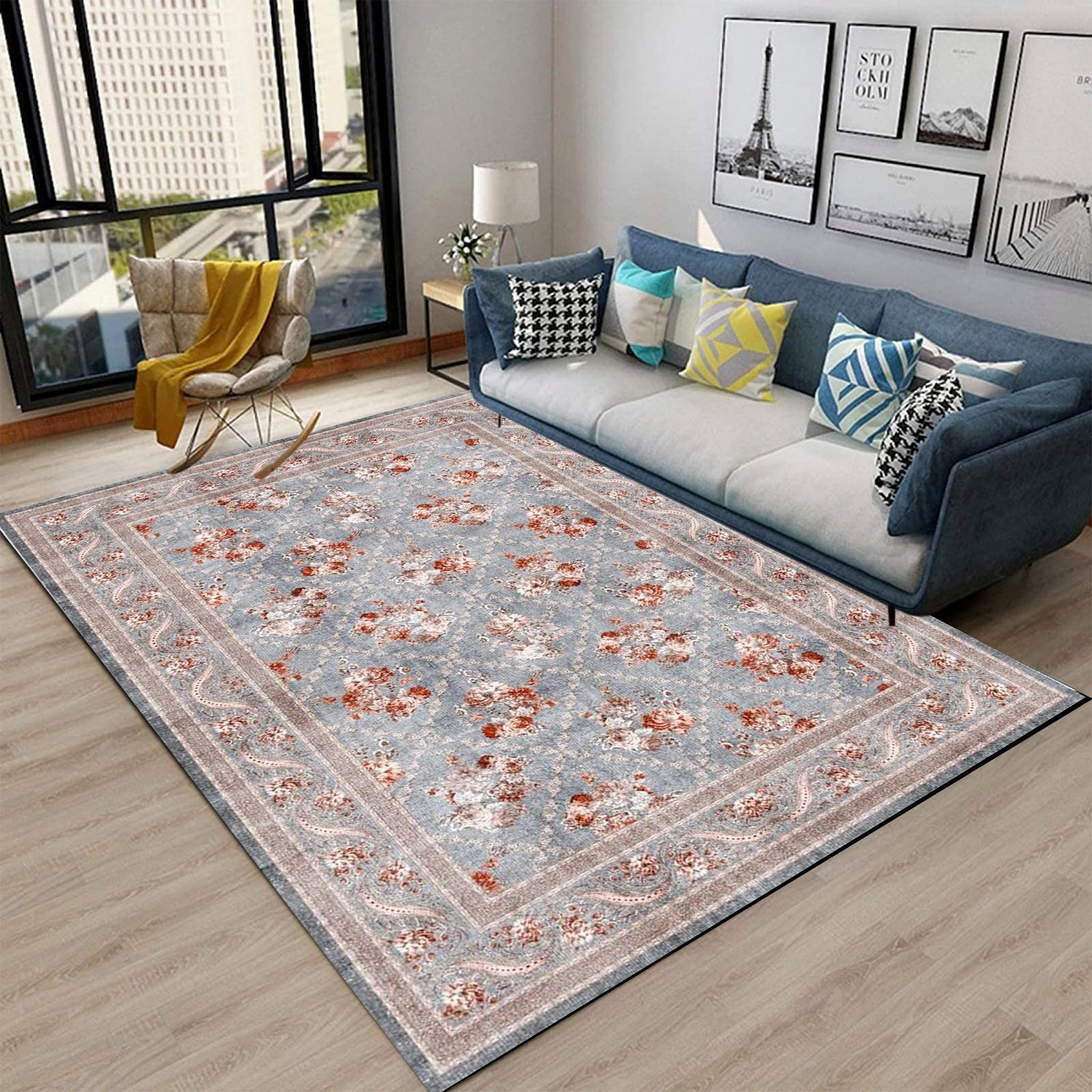 Stylish rugs and carpets enhancing modern interior design