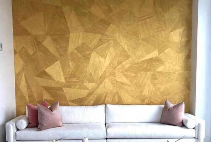 Decorative paint wall design with creative patterns and textures