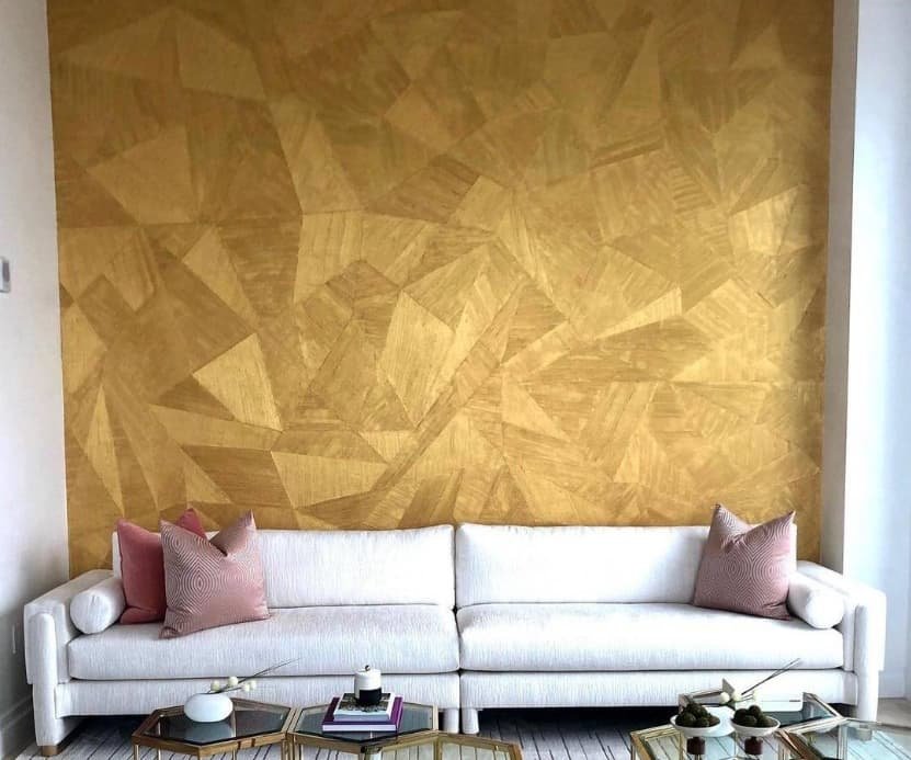 Decorative paint wall design with creative patterns and textures
