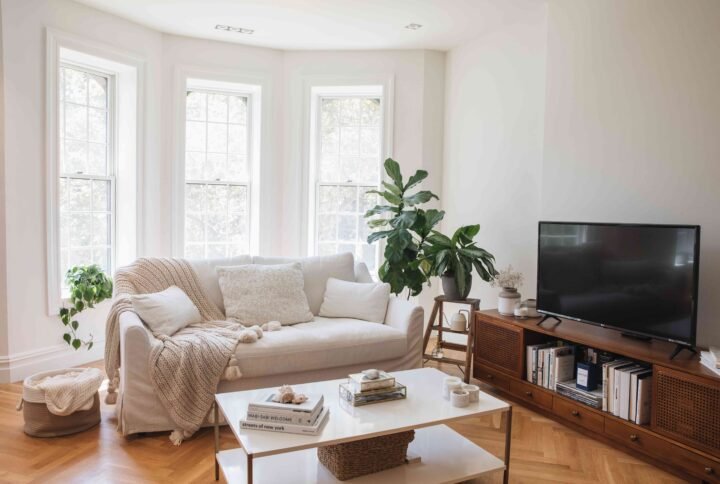 Modern living room with perfect furniture arrangement for comfort and style