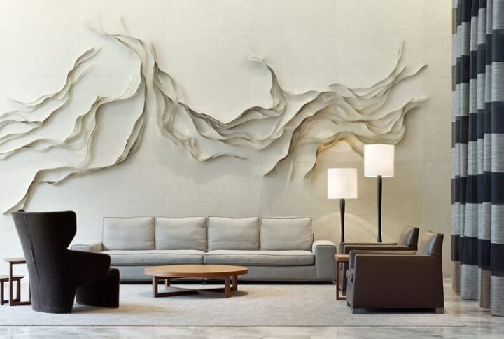 Modern wall treatments including paint, wallpaper, panels, stone, and ceramic for stylish interiors