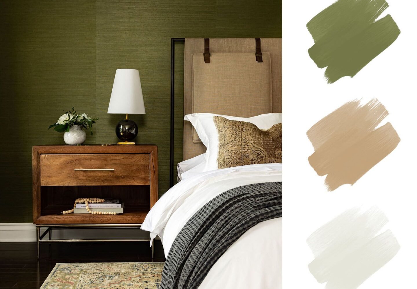 Modern interior color schemes featuring neutral tones, pastel shades, and textured decor