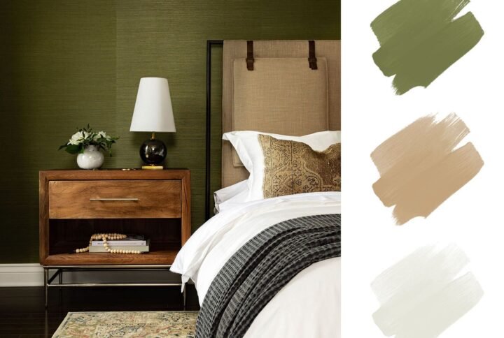 Modern interior color schemes featuring neutral tones, pastel shades, and textured decor