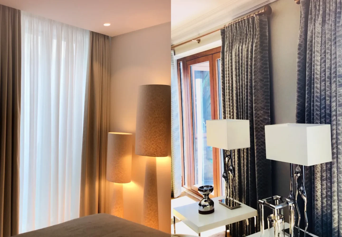 Curtains and fabric selection showcasing stylish window treatments with elegant textures, colors, and patterns for modern interior design