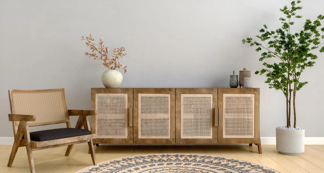 Rattan and bamboo decor trends in modern eco-friendly interior design