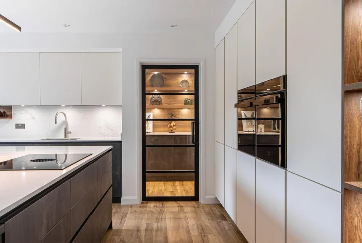 Modern Kitchen Design Trends showcasing stylish kitchens with smart appliances, minimalist layouts, and luxury finishes